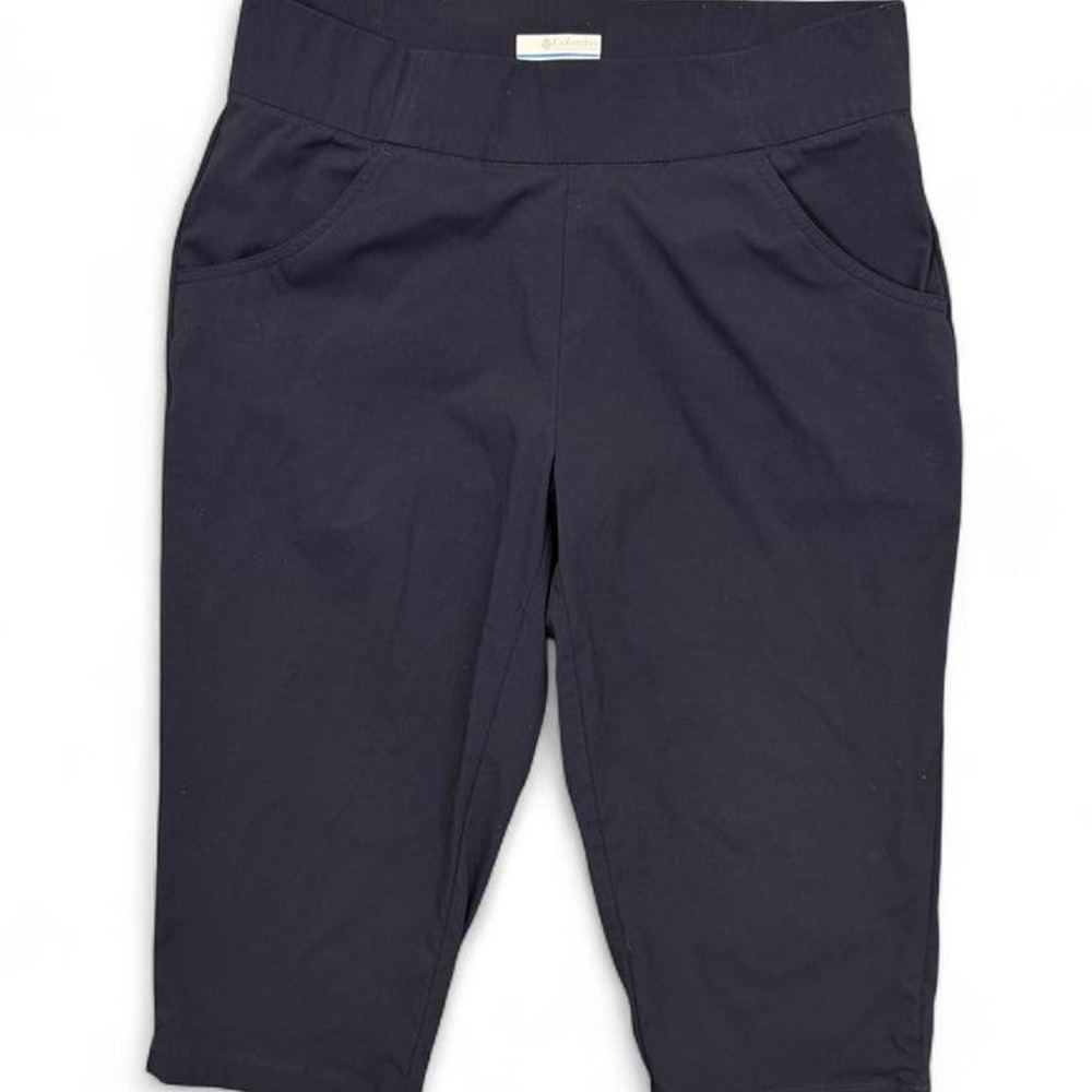 Columbia Womens Black Pull On Outdoor Capri Hiking Pants Size Medium Stretch